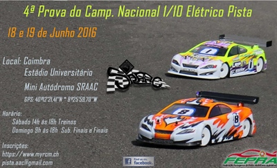 4ª Prova Campeonato Nacional 1/10 Eléctrico - informações